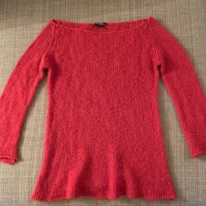 Wooden Ships Red Mohair Boatneck Sweater size S/M